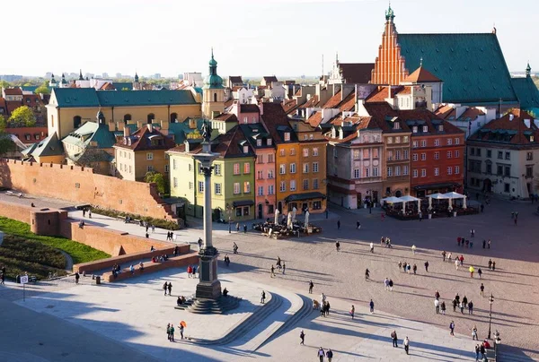 Warsaw Poland April 2016 Cityscape Warsaw Castle Square Old Town — Stock Photo, Image