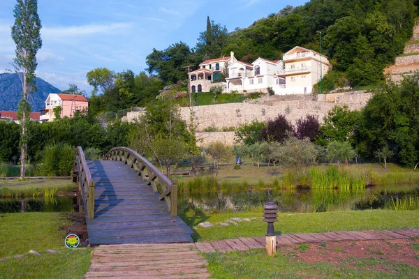 Όμορφο Τοπίο Του Κόλπου Boka Kotorska Στο Morinj Μαυροβούνιο — Φωτογραφία Αρχείου