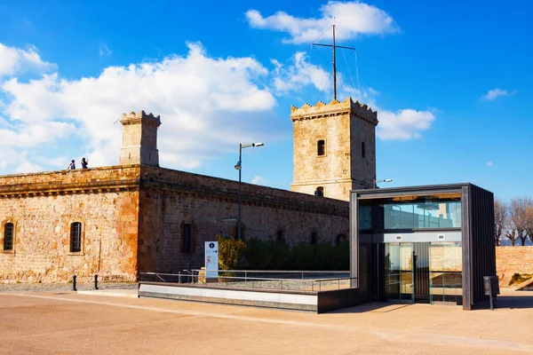 Barcelona Espanha Janeiro 2019 Castillo Montjuic Montanha Montjuic Barcelona Fortaleza — Fotografia de Stock