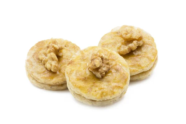 Meruňkové cookies ořech, snímek brát s velkou hloubkou ostrosti (Dof) — Stock fotografie
