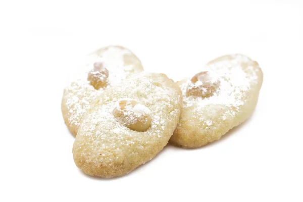 Macadamia cookies, shot tagna med kort skärpedjup (Dof) — Stockfoto
