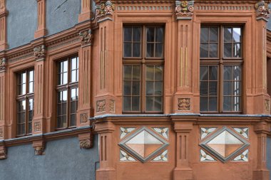 Oriel on a historic building in Goerlitz, Saxony, Germany clipart