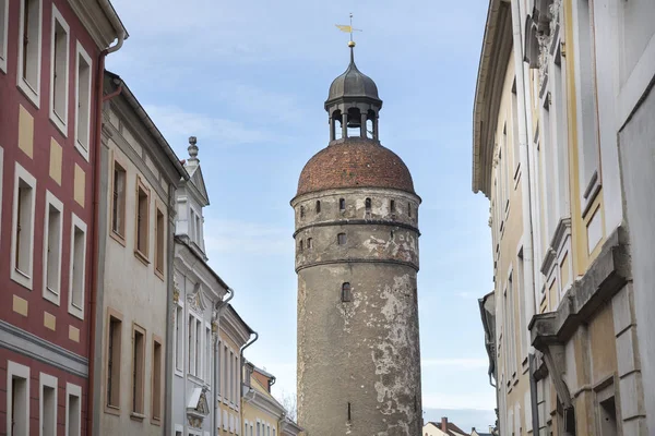 Histórica torre Nikolaiturm en la ciudad de Goerlitz, Alemania —  Fotos de Stock