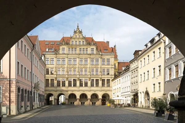 Historische gemeentehuis in de stad van Goerlitz, Oost-Duitsland — Stockfoto