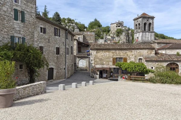 Il villaggio di Labeaume nel sud della Francia — Foto Stock