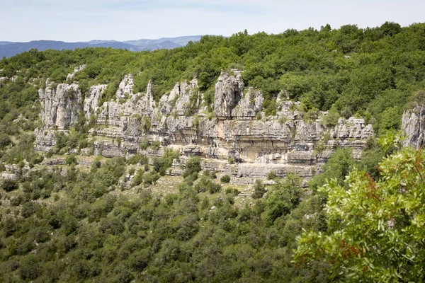 Τυπικό τοπίο στην περιοχή Ardeche στη Νότια Γαλλία — Φωτογραφία Αρχείου