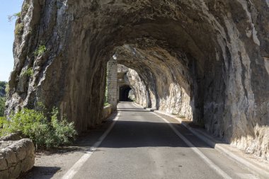 Ardèche bölgesinde, Güney Fransa tünel