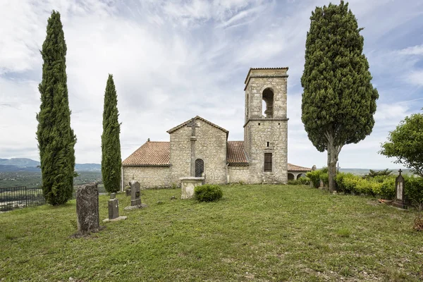 Köyün Sampzon, Güney Fransa küçük kilise Saint-Martin — Stok fotoğraf