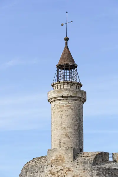 Tower of the fortress in the town of Aigues-Mortes, Southern France — Stock Photo, Image