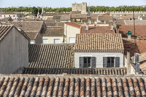 Küçük kasaba, Aigues-Mortes, Güney Fransa'da — Stok fotoğraf