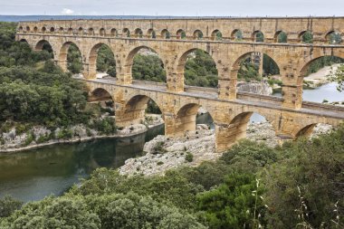 Güney Fransa tarihi Pont du Gard su kemeri