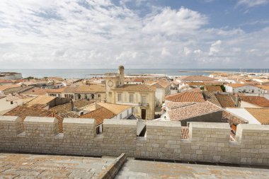 Küçük kasaba, Saintes-Maries-de-la-Mer, Güney Fransa'da
