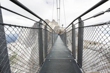 Asma köprü Dachstein dağlar massif, Styria, Avusturya