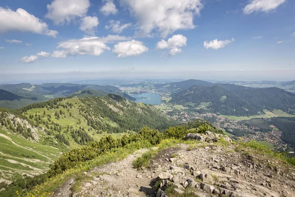 Mirando Hacia Norte Desde Pico Brecherspitze Alta Baviera Alemania — Foto de Stock