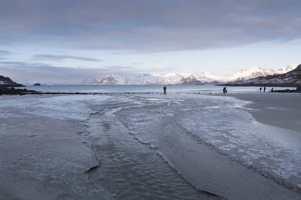 Inverno Sulle Isole Lofoten Norvegia Europa — Foto Stock
