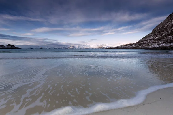 Zima Wyspach Lofoten Norwegii Europa — Zdjęcie stockowe