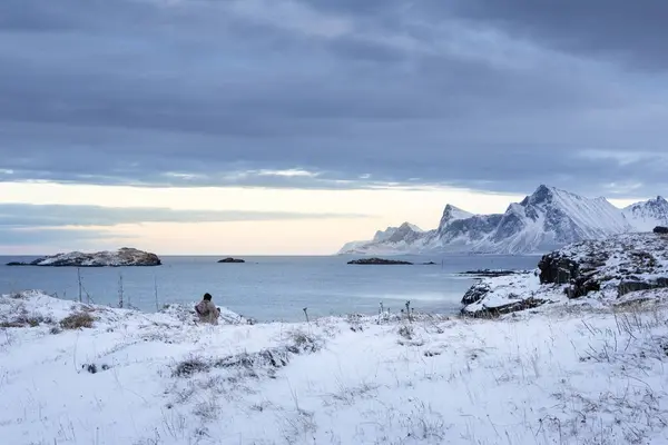 Inverno Sulle Isole Lofoten Norvegia Europa — Foto Stock