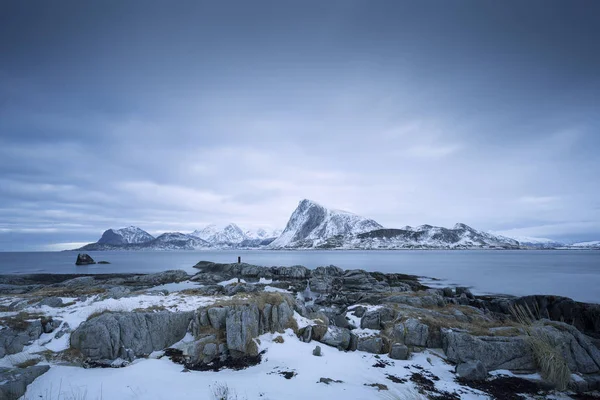 Inverno Sulle Isole Lofoten Norvegia Europa — Foto Stock
