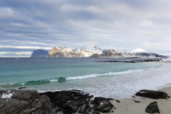 Inverno Sulle Isole Lofoten Norvegia Europa — Foto Stock