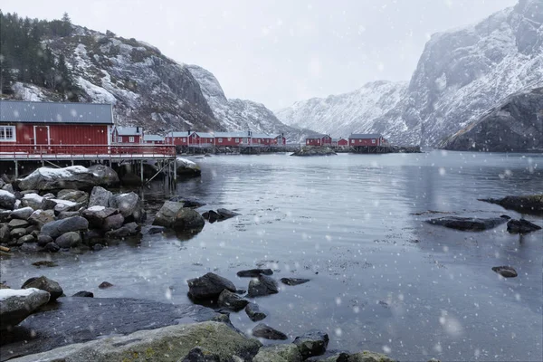 Inverno Sulle Isole Lofoten Norvegia Europa — Foto Stock