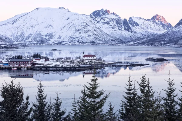 Invierno Las Islas Lofoten Noruega Europa — Foto de Stock