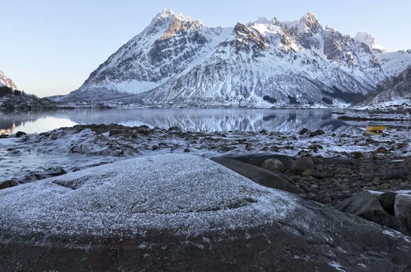 Inverno Sulle Isole Lofoten Norvegia Europa — Foto Stock