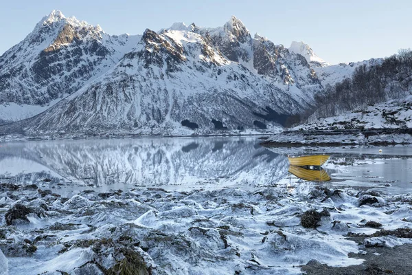 Inverno Sulle Isole Lofoten Norvegia Europa — Foto Stock