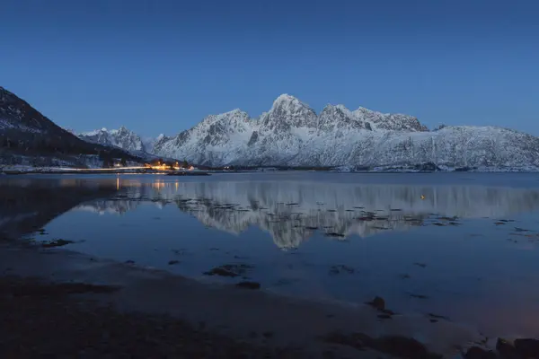 Hiver Sur Les Îles Lofoten Norvège Europe — Photo