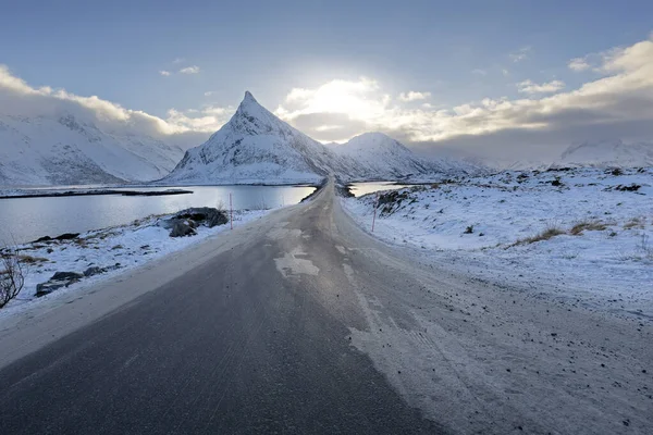 Hiver Sur Les Îles Lofoten Norvège Europe — Photo