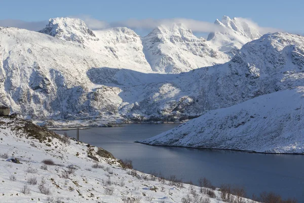 Hiver Sur Les Îles Lofoten Norvège Europe — Photo