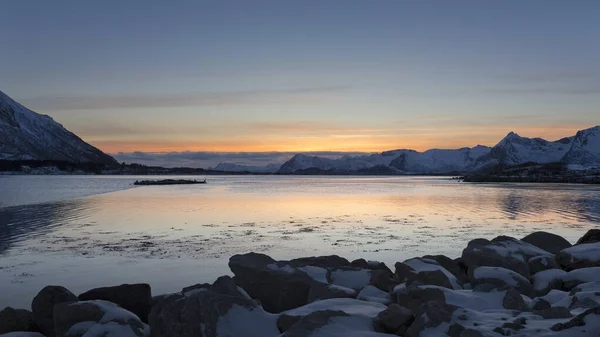 Inverno Sulle Isole Lofoten Norvegia Europa — Foto Stock