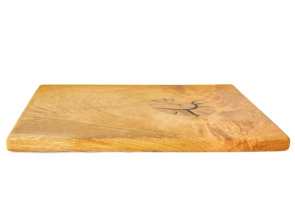 白色背景的褐色木制刨花板 — 图库照片