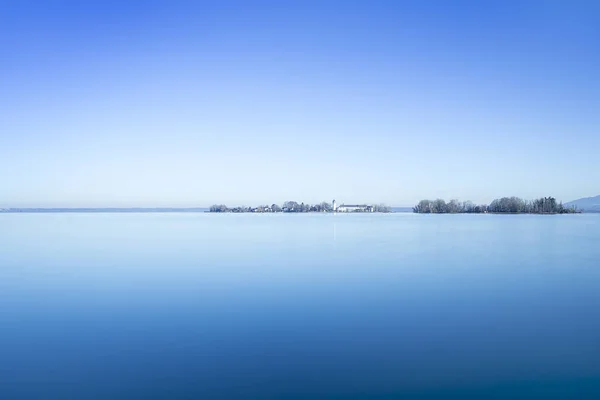 Fraueninsel Ostrov Klášterem Jezero Chiemsee Bavorsko — Stock fotografie