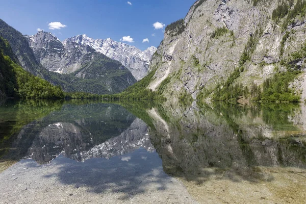 Jezioro Obersee Bawarii Niemcy Latem — Zdjęcie stockowe