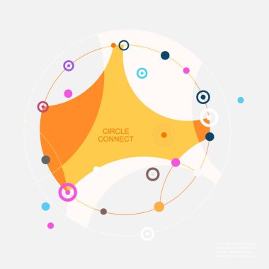 Vektör teknoloji kavramı soyut renk formu, çizgiler ve noktalar ile