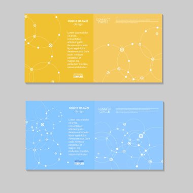 Vektör desen broşür bağlı daireler bir baskı ile açıklanması