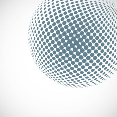 Vektör soyut noktalı yarım ton gezegen