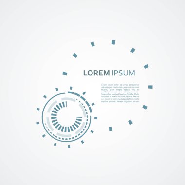 Daire basit unsurları ile mekanik düzeni tasarlamak vektör