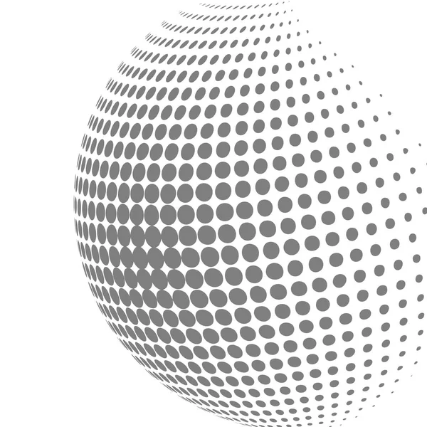 Vector halftone sphere design element — Stock Vector