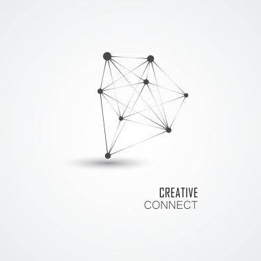 Noktalar ve çizgiler ile ağ arka plan bağlamak