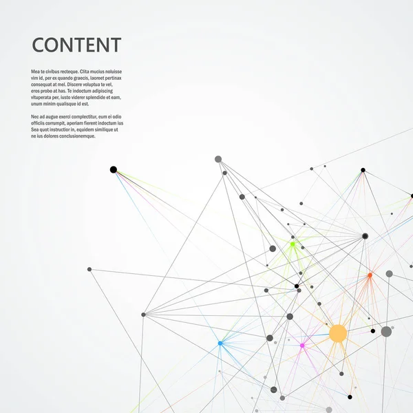 Bağlantılı çizgi ve noktalar noktalı resim etkisi ile geometrik arka plan
