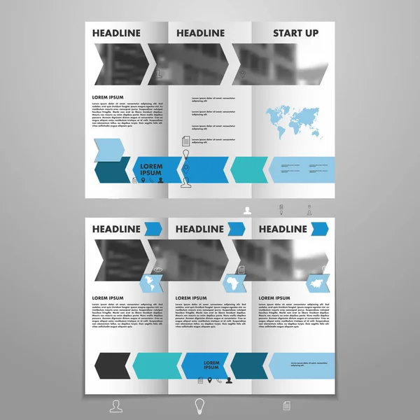 Modelo de design de brochura de geometria azul. Capa de vetor, Folheto, Apresentação. Contexto abstrato — Vetor de Stock