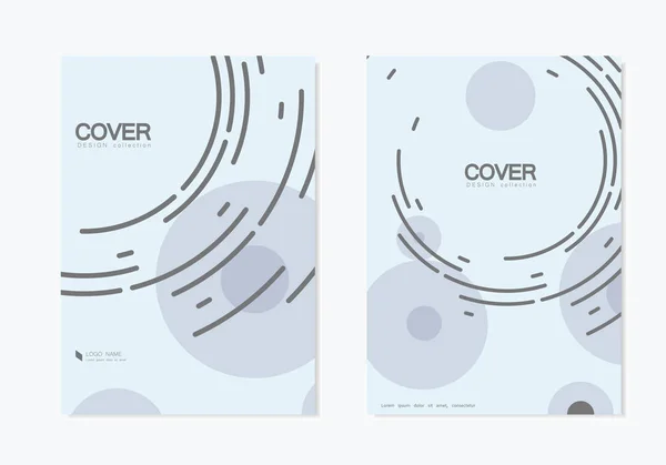 Ensemble de vecteurs d'affaires. Modèle de brochure conception de couverture avec conception abstraite de cercle de rotation — Image vectorielle