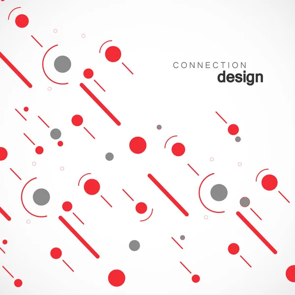 線背景のあなたの設計のための接続点。分子とコミュニケーションの背景。ベクトル図 — ストックベクタ