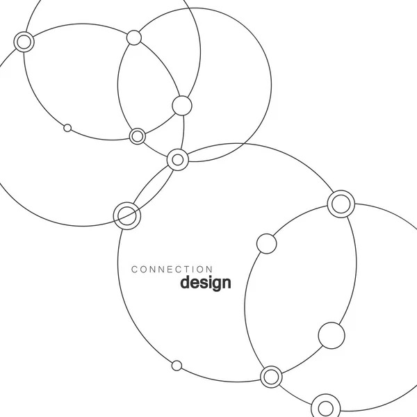 Technologie abstraite connexion point et cercle — Image vectorielle