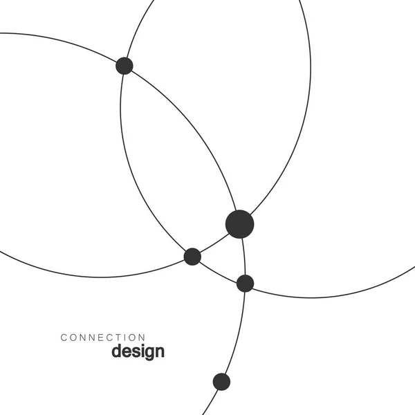 Technologie abstraite connexion point et cercle — Image vectorielle