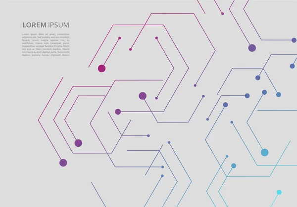 Science Network Pattern, Verbindungslinien und Punkte auf einfachem Hintergrund — Stockvektor