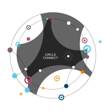 Vektör teknoloji kavramı soyut renk formu, çizgiler ve noktalar ile