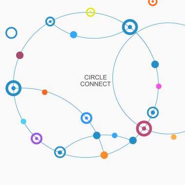Vektör teknoloji kavramı soyut renk formu, çizgiler ve noktalar ile