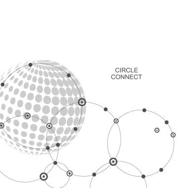 Yarım ton vektör tasarımı. Soyut noktalı daire illüstrasyon